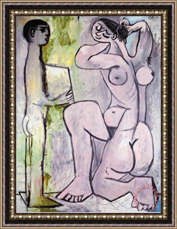 Pablo Picasso La Coiffure C 1954 Framed Print