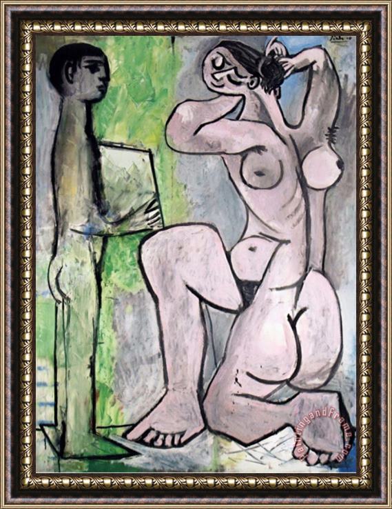 Pablo Picasso La Coiffure Framed Painting