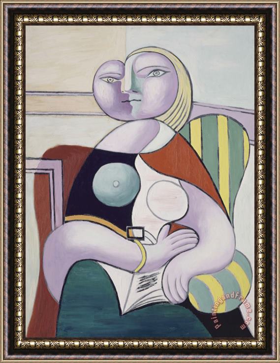 Pablo Picasso La Lecture (reading Woman) Framed Painting