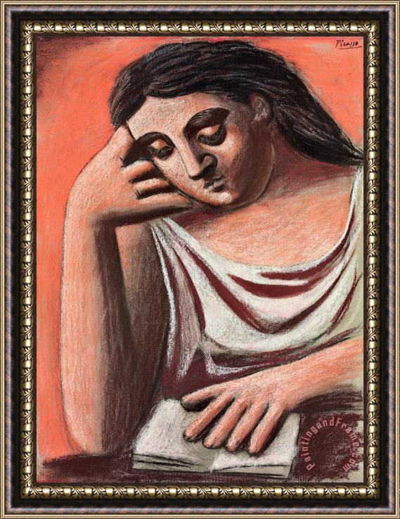 Pablo Picasso La Liseuse, 1921 Framed Print