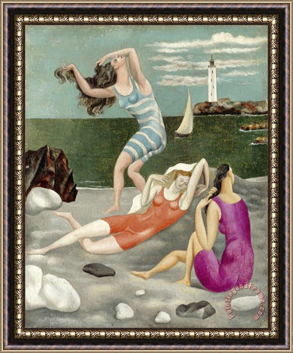 Pablo Picasso Les Baigneuses (the Bathers) Framed Painting
