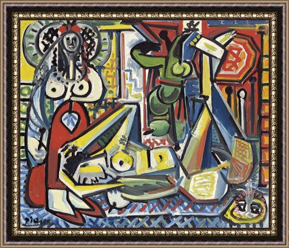 Pablo Picasso Les Femmes D'alger (version 'f') Framed Painting