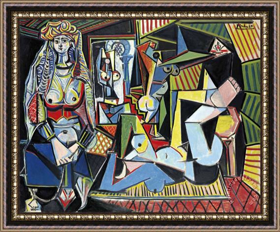 Pablo Picasso Les Femmes D'alger (version 'o') Framed Painting