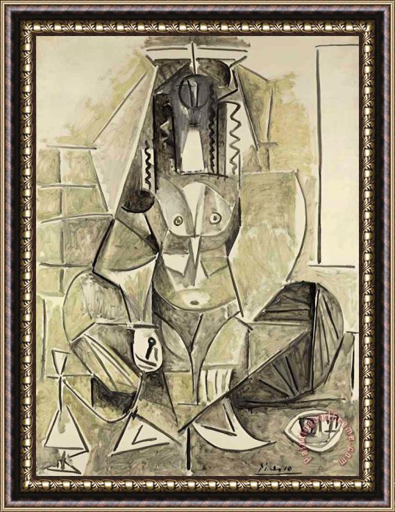 Pablo Picasso Les Femmes D'alger, Version L Framed Painting