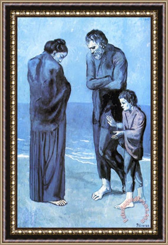 Pablo Picasso Les Pauvres Au Bord De La Mer C 1903 Framed Painting