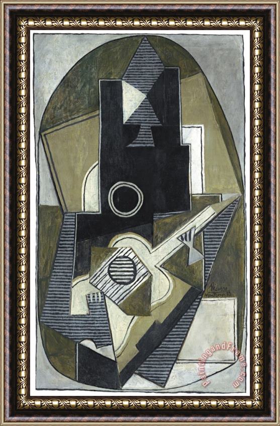 Pablo Picasso Lhomme a La Guitare Framed Painting