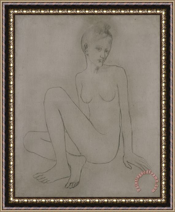 Pablo Picasso Madeleine Nue (nude with Crossed Legs) Framed Painting