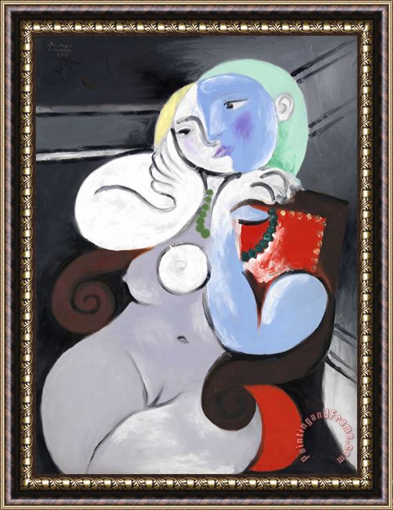 Pablo Picasso Nude Woman in a Red Armchairsized Framed Print