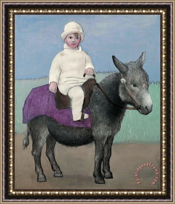 Pablo Picasso Paulo on a Donkey Framed Print
