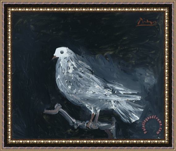 Pablo Picasso Pigeon on a Perch Framed Painting