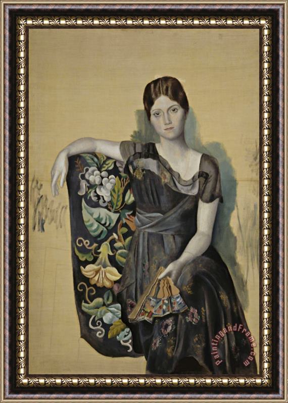 Pablo Picasso Portrait D'olga Dans Un Fauteuil (portrait of Olga in an Armchair) Framed Print