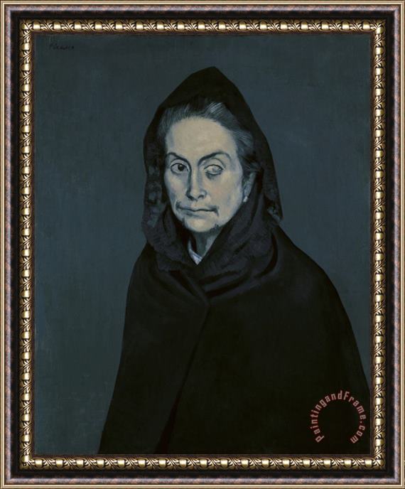 Pablo Picasso Portrait De Carlota Valdivia (appele Plus Tard La Celestine) (la Celestina) Framed Painting