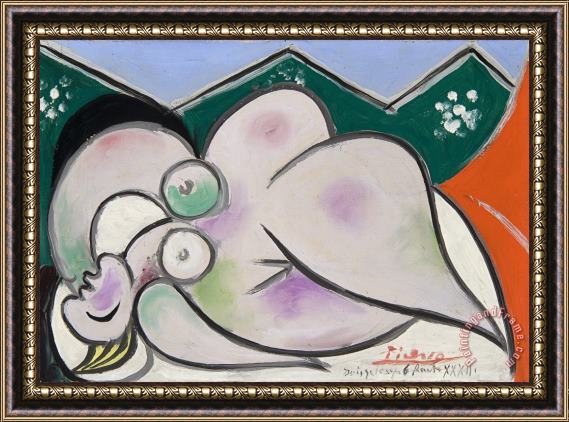 Pablo Picasso Reclining Woman Framed Painting