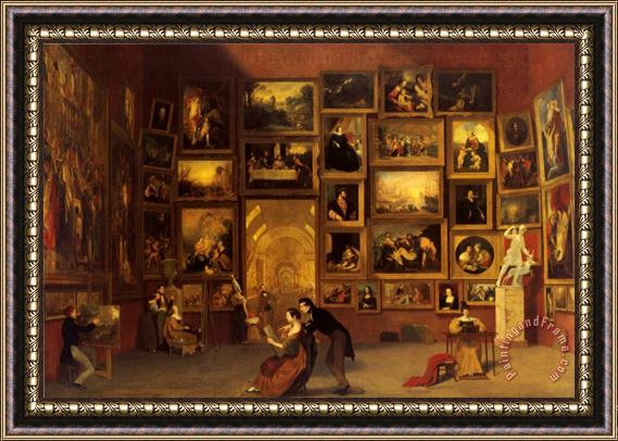 Pablo Picasso Samuel Finley Breese Morse Gallery of The Louvre 1831 33 Framed Painting