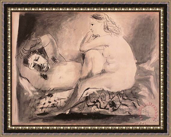 Pablo Picasso Schlafender C 1942 Framed Print