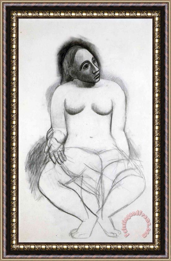 Pablo Picasso Seated Nude 1906 Framed Painting