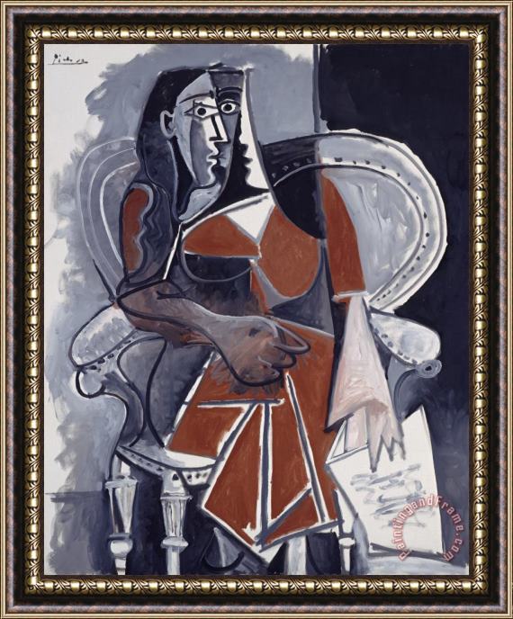 Pablo Picasso Seated Woman Framed Painting