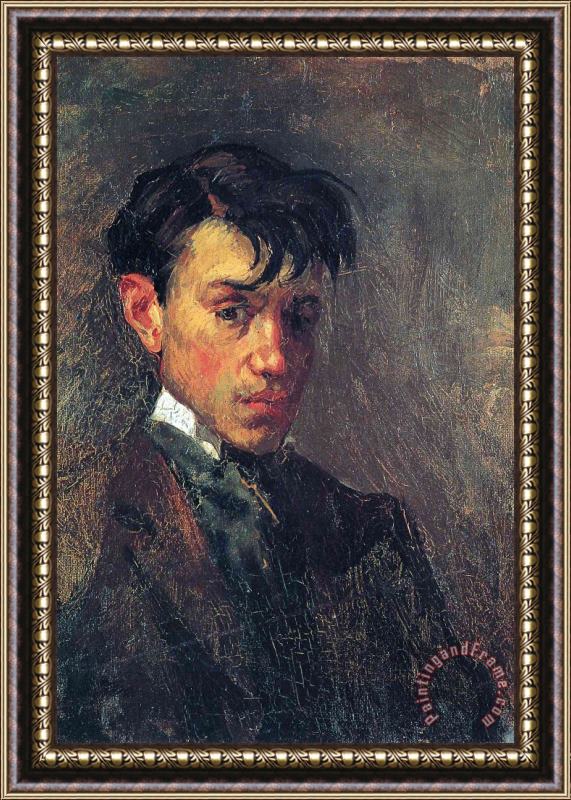 Pablo Picasso Self Portrait 1896 Framed Painting