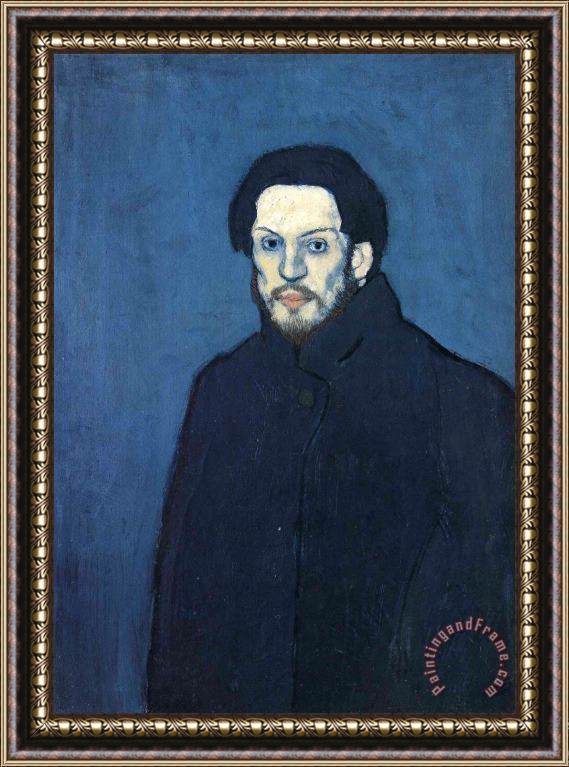 Pablo Picasso Self Portrait 1901 Framed Painting