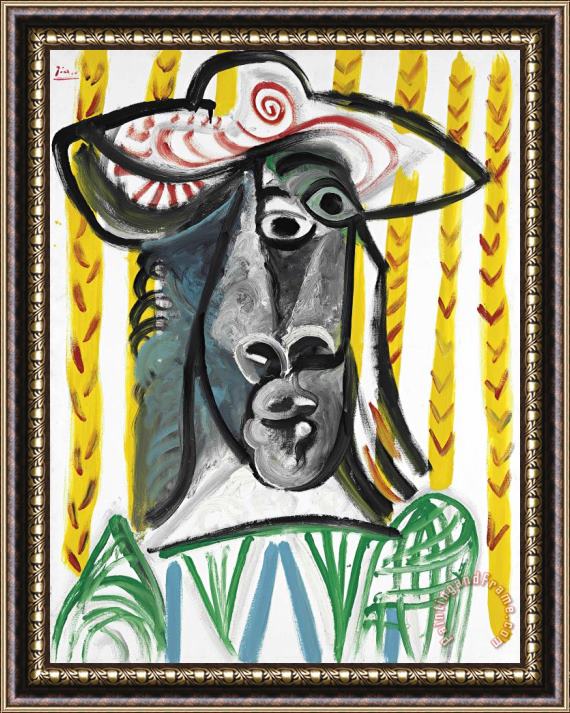 Pablo Picasso Tete Framed Painting