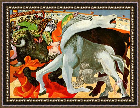 Pablo Picasso The Bullfight Framed Painting