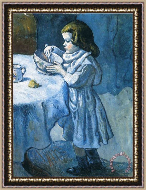 Pablo Picasso The Greedy 1901 Framed Painting