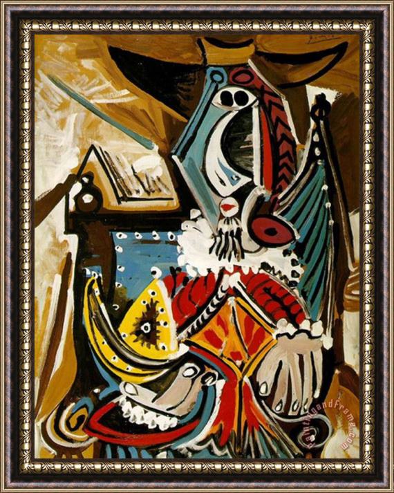 Pablo Picasso The Man in The Golden Helmet Framed Painting