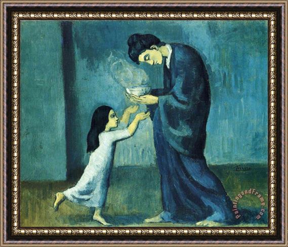 Pablo Picasso The Soup 1903 Framed Painting