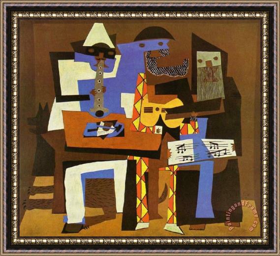 Pablo Picasso Three Musicians Framed Painting