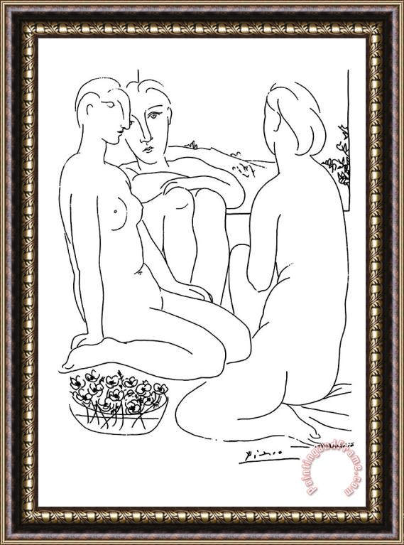 Pablo Picasso Three Nudes And an Anemone Framed Print
