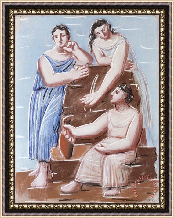 Pablo Picasso Three Women at The Fountain Framed Painting