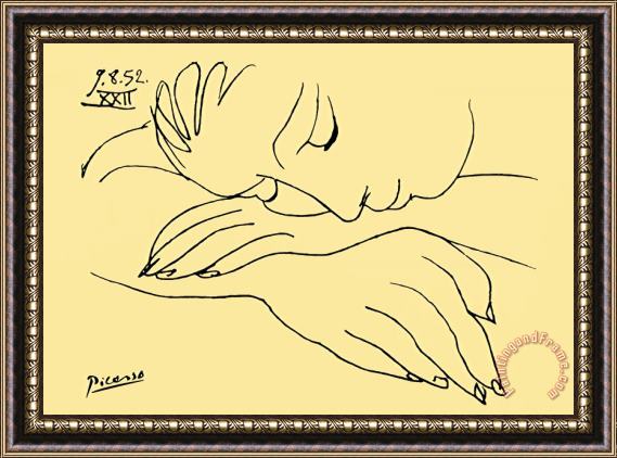 Pablo Picasso War And Peace Framed Print