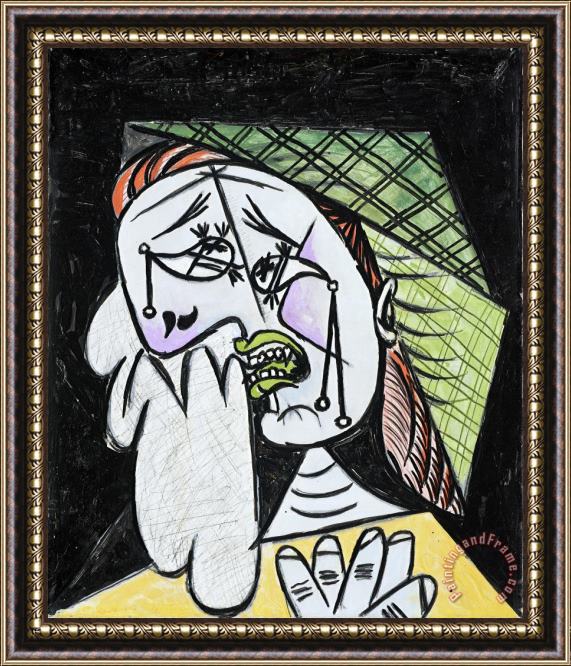Pablo Picasso Weeping Woman with Handkerchief Framed Print