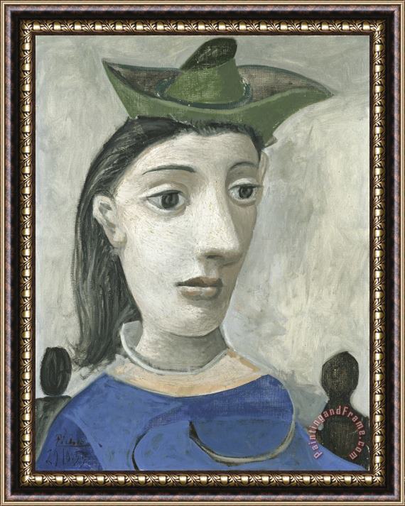 Pablo Picasso Woman with Green Hat Framed Painting