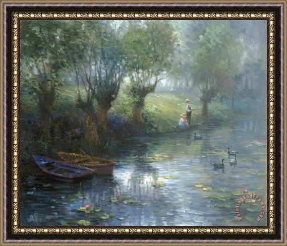 pallet Fishing Framed Painting