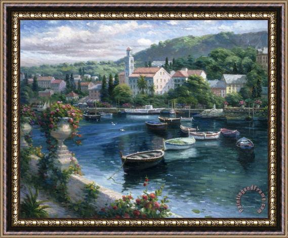 pallet Harbor Boats Framed Painting