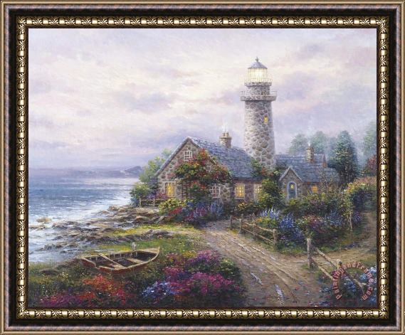 pallet Light House Framed Painting