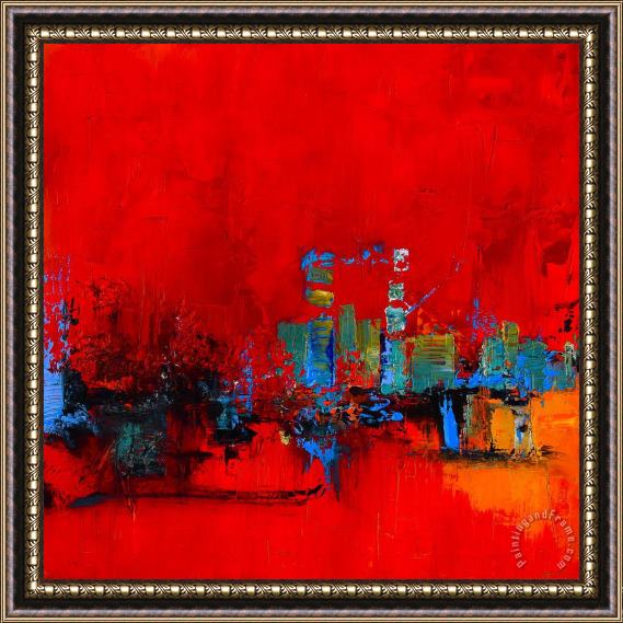 pallet Red Inspiration Framed Painting