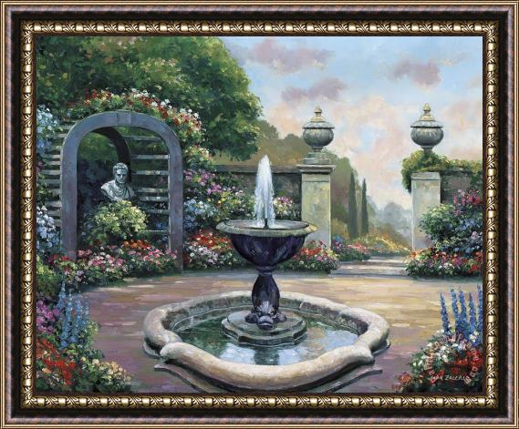 pallet Renaissance Garden Framed Painting