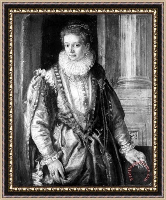 Paolo Caliari Veronese Portrait of a Woman Framed Painting