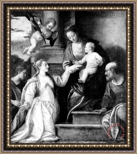 Paolo Caliari Veronese The Mystic Marriage of St Catherine Framed Print