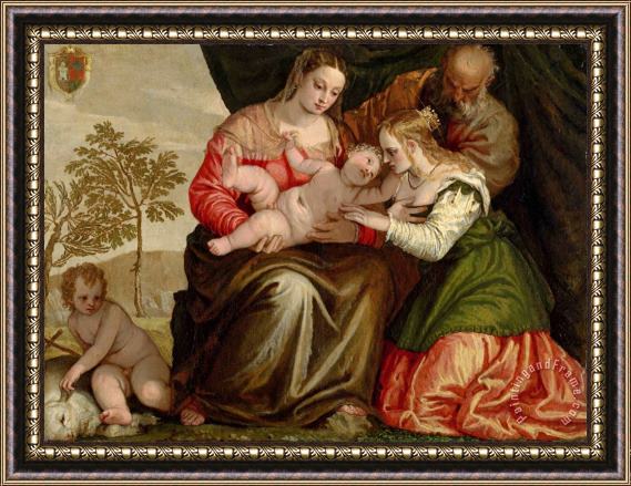 Paolo Caliari Veronese The Mystic Marriage of St. Catherine Framed Painting
