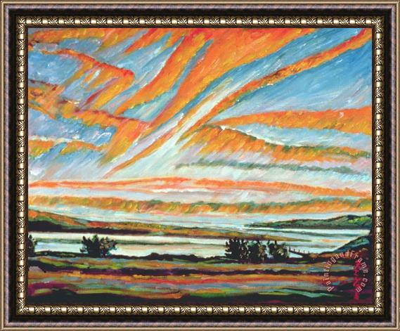 Patricia Eyre Sunrise Les Eboulements Quebec Framed Painting