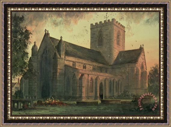 Paul Braddon Saint Asaphs Cathedral Framed Painting