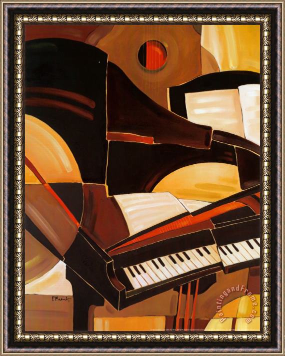 Paul Brent Abstract Piano Framed Painting
