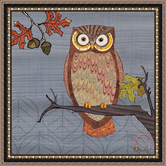 Paul Brent Awesome Owls II Framed Painting