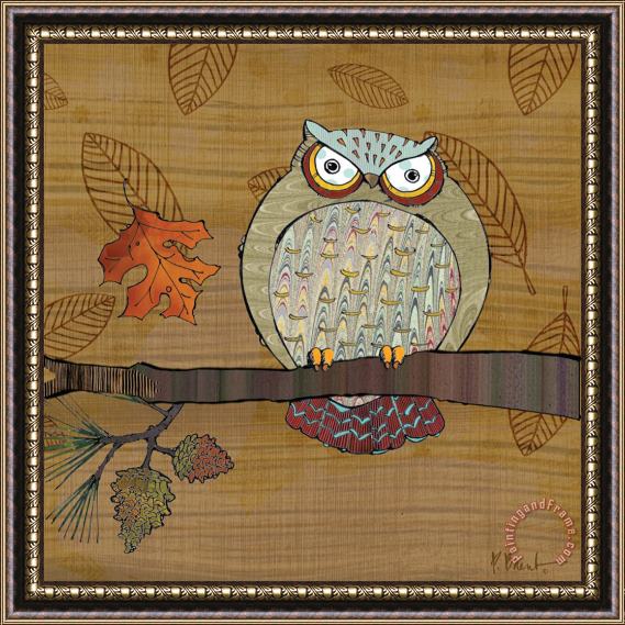 Paul Brent Awesome Owls III Framed Painting