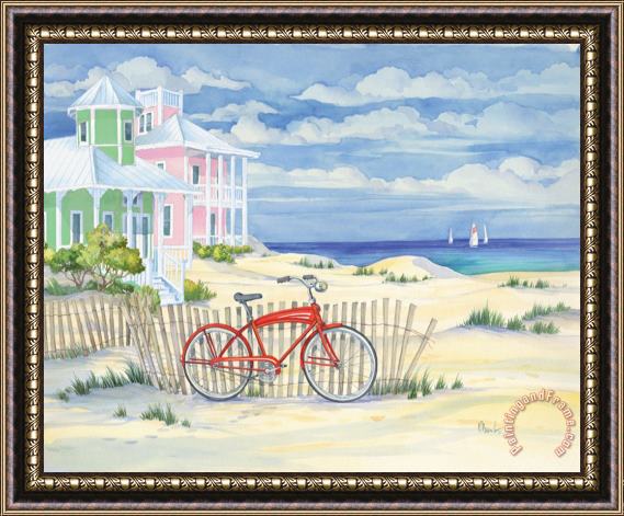 Paul Brent Beach Cruiser Cottage I Framed Print