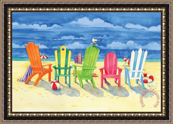 Paul Brent Brighton Chairs Framed Painting