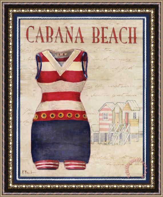 Paul Brent Cabana Beach Framed Painting